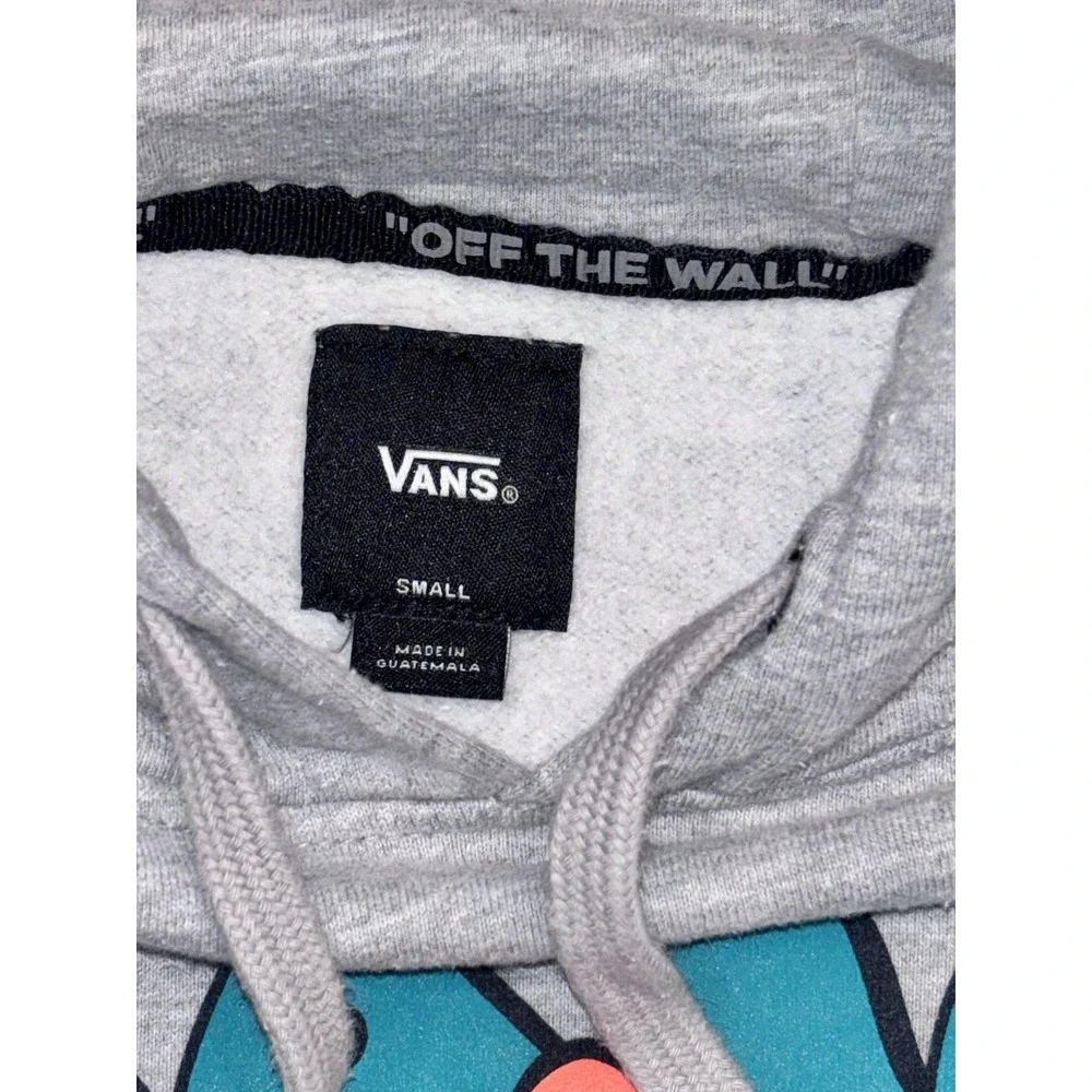 Vans Plant Peace Mushroom Graphic Gray Pullover Hoodie Woman S Psychedelic Skate